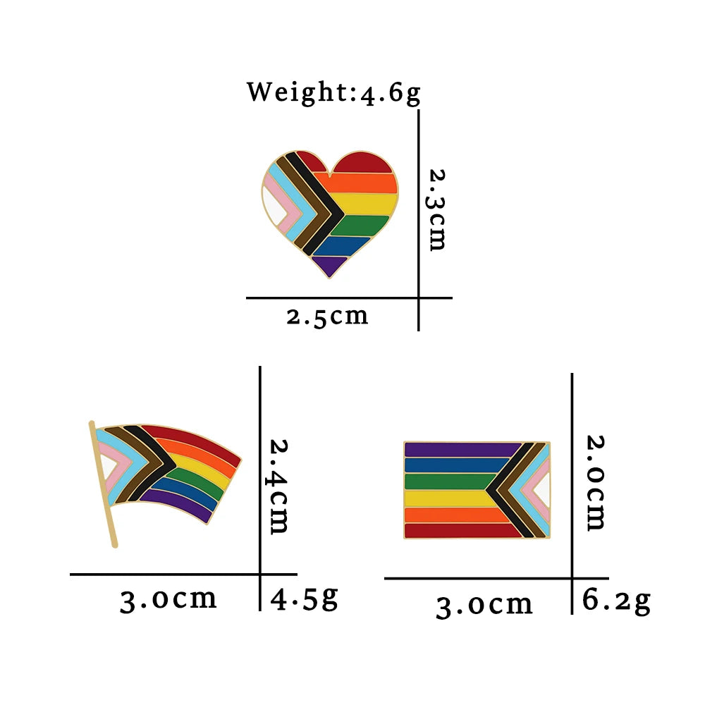 Progress Pride Heart or Flag Enamel Pin β Wear Your Pride Loud πβ€οΈ