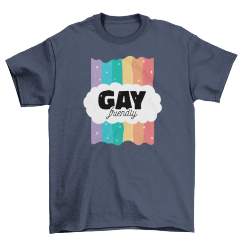 π Gay Friendly T-Shirt β Rainbow & Sparkles LGBTQ+ Ally Pride Tee β¨