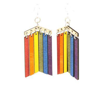 🌈 PRIDE Rainbow Dangle Angle Earrings #1476 – Eco-Friendly LGBTQ+ Statement Jewelry