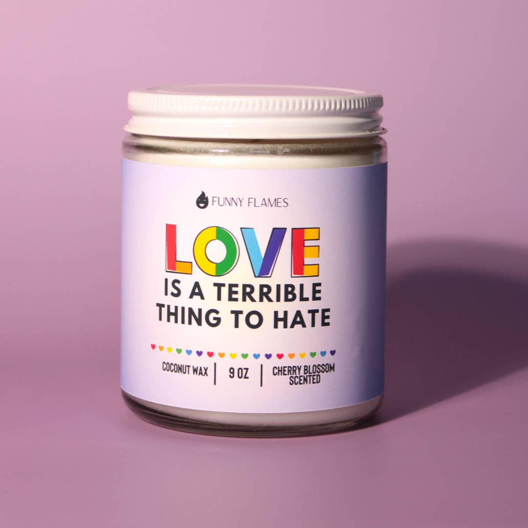 Love Over Hate Candle ❤️🏳️‍🌈🔥9oz