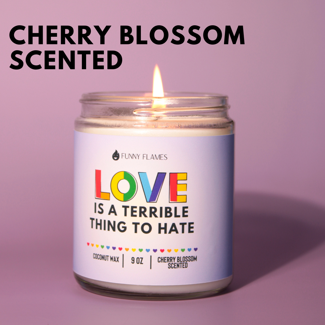 Love Over Hate Candle ❤️🏳️‍🌈🔥9oz