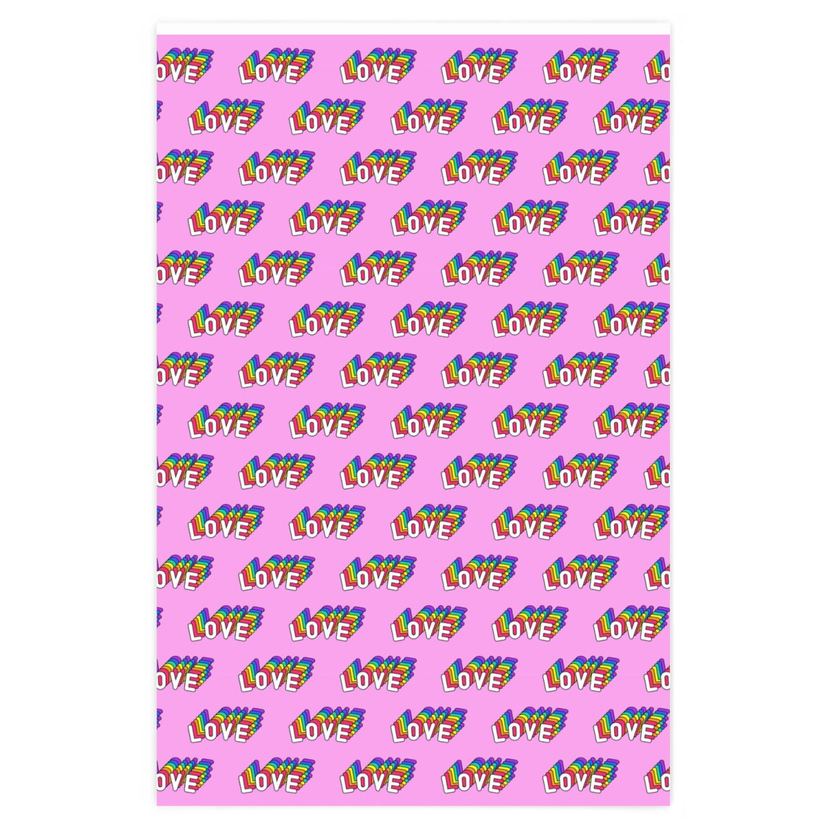 🎁🌈 PRIDE LOVE Rainbow Wrapping Paper – Colorful Gift Wrap for Birthdays, Celebrations & Queer Joy 🏳️‍🌈✨