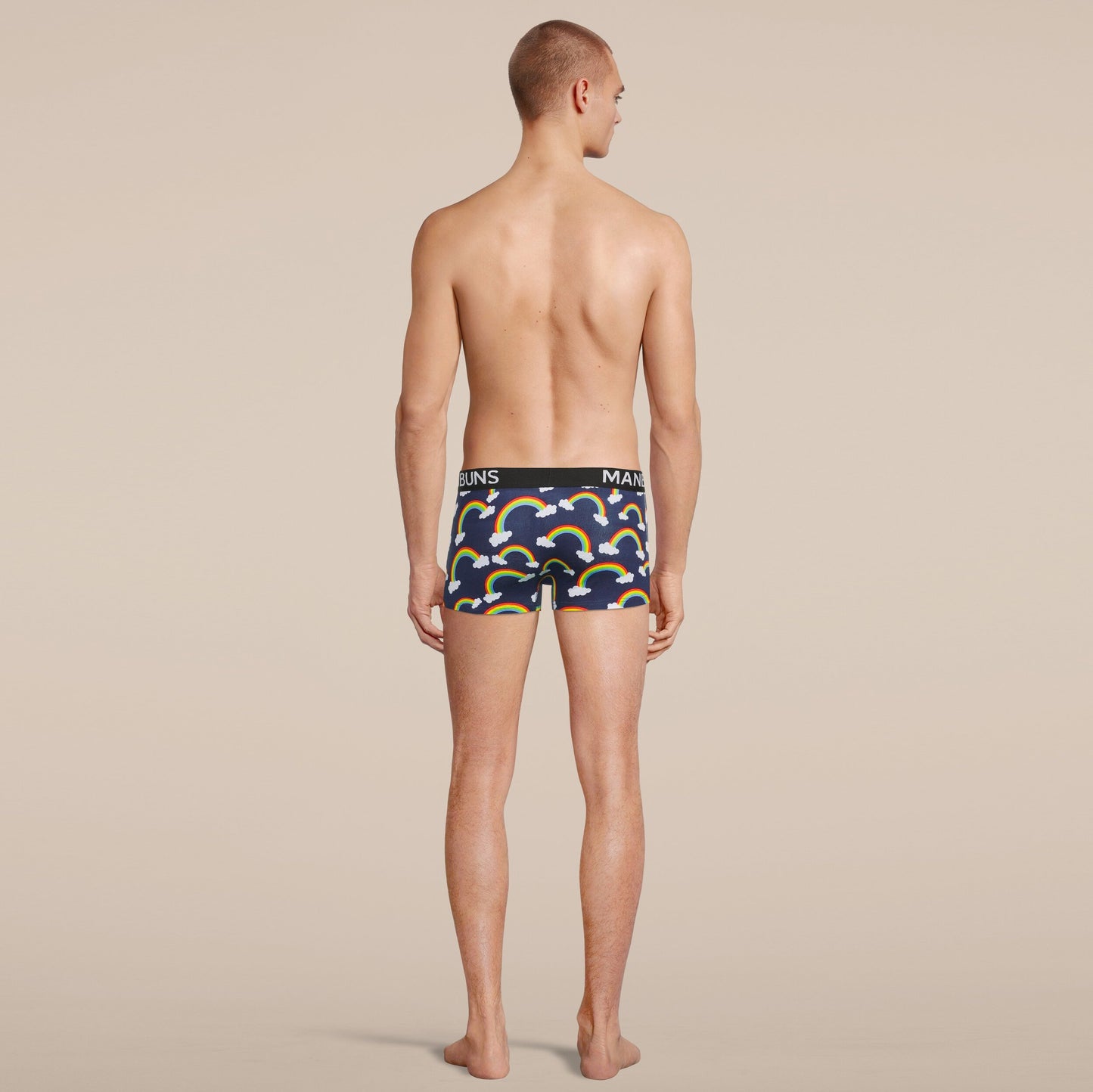 🌈 PRIDE Men’s Rainbow Boxer Briefs – MANBUNS LGBTQ+ Underwear with Comfort Fit