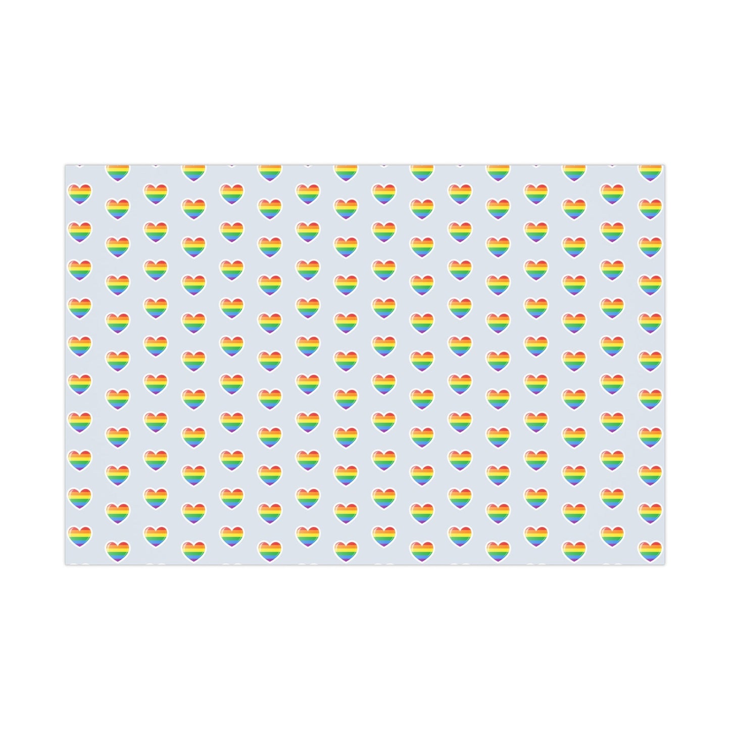 🌈 Rainbow Hearts PRIDE Wrapping Paper 💝 – LGBTQ+ Gift Wrap in Matte or Satin Finish