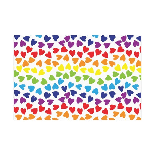 🎁 PRIDE Rainbow Hearts Wrapping Paper 🌈 – LGBTQ+ Gift Wrap in Matte or Satin Finish