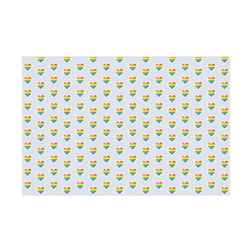 🌈 Rainbow Hearts PRIDE Wrapping Paper 💝 – LGBTQ+ Gift Wrap in Matte or Satin Finish