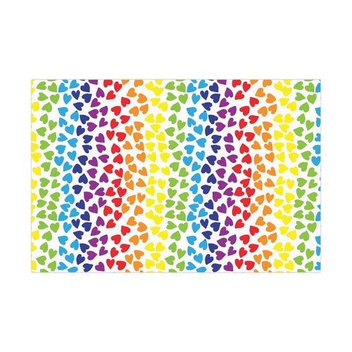 🌈 PRIDE Rainbow Hearts Wrapping Paper 💝 – LGBTQ+ Gift Wrap in Matte or Satin Finish