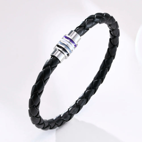 Vnox Rainbow Woven Leather Bracelet - Different Colors Available 🖤🔗🔥