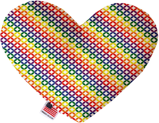 🐶 Mirage Pet PRIDE Rainbow Bright Diamonds Heart Dog Toy 🌈 – Durable & Colorful 6" Plush for Playful Pups