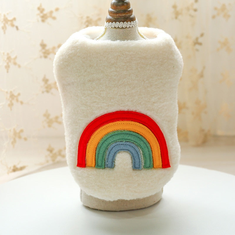 🐾🌈 PetCircle Love & Heart Rainbow Dog Vest – Pride-Perfect Wool Sweater for Pups ❤️
