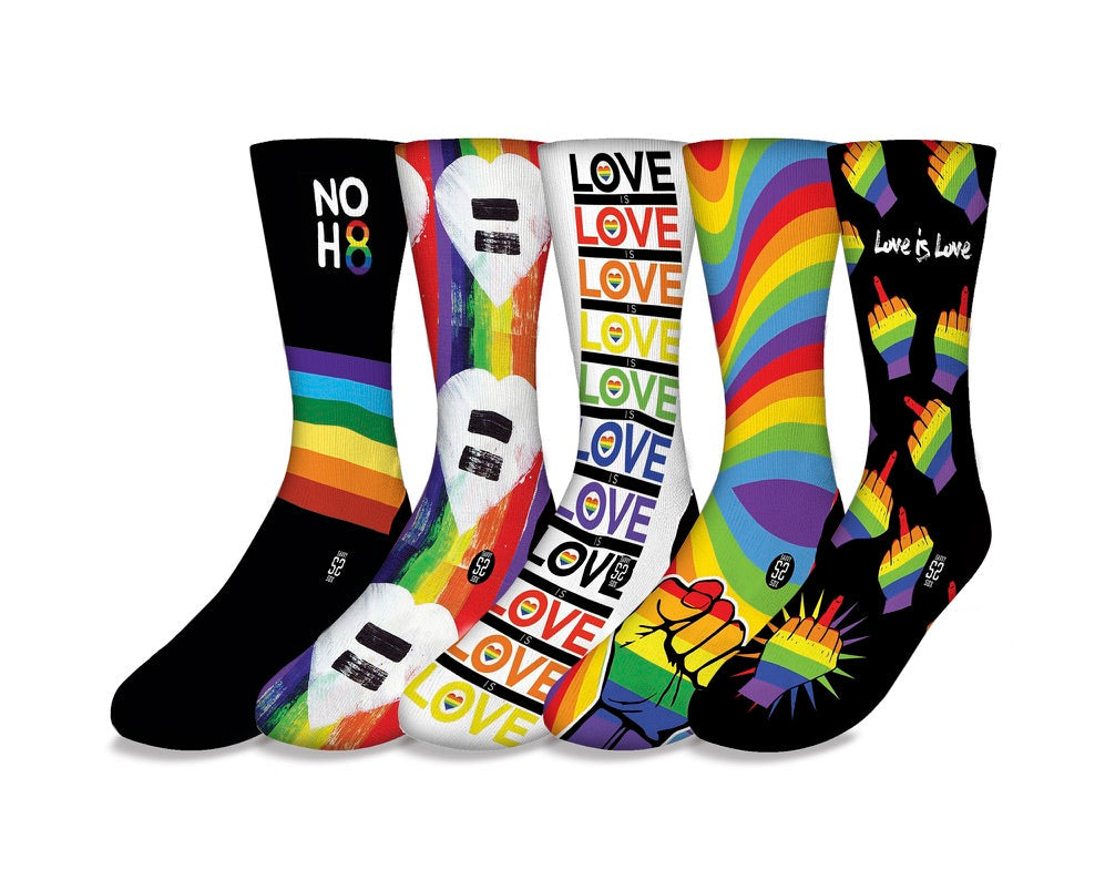 Walk with Pride Sock Pack 🧦🌈💖 5 Pack (Bundle) 👣🏳️‍🌈✨