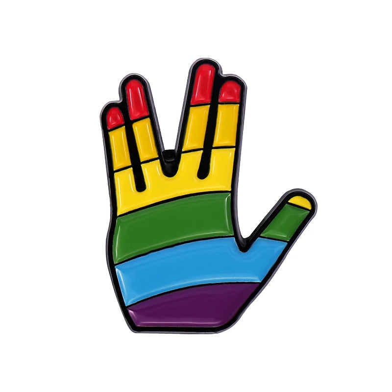 Pride Retro Enamel Pins – Peace, Pride & Intergalactic Vibes 🌈✌️🚀