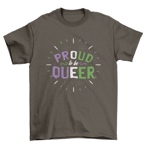 💜 Proud to Be Queer Tee – Loud, Bold & Beautifully You 🌈