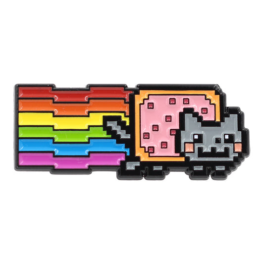 🌈 PRIDE Nyan Cat Enamel Pin – Rainbow Meme Cat Lapel Pin for LGBTQ+ & Meme Lovers